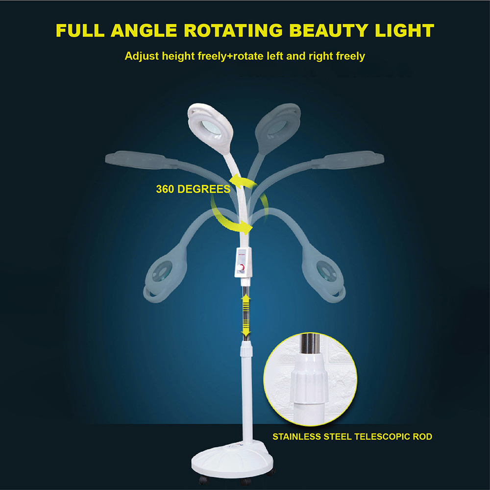 ⚡RODA+Nampan⚡Lampu Facial LED Beauty lamp LED Magnifiying Lamp Lampu Meja Desk Lamp Kaca Pembesar Digunakan Di Salon Kecantikan Dokter