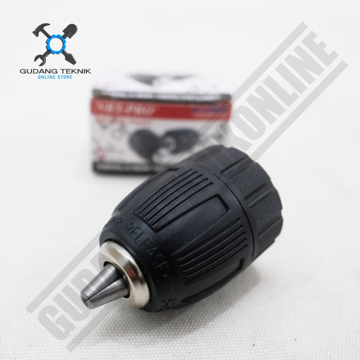 Kepala Bor 10 mm CORDLESS Keyless NRT PRO / Keyless Drill Chuck Kepala Mesin Bor Tangan 10mm 3/8&quot; inch NRT PRO