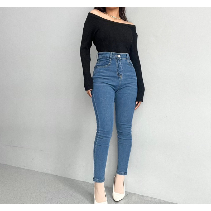 [LUXE.DLABEL] - Jeans 140 | Celana Panjang Highwaist Wanita Jeans Import Premium Quality Jeans Wanita Polos Ripped Jeans Highwaist Jeans Wanita Bangkok Skinny Jeans Highwaist Baggy Wideleg Jeans Kulot jeans Boyfriend Jeans Kargo Jeans Cargo jeans BKK