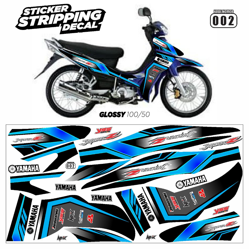 striping variasi Yamaha Jupiter Z Burhan /stiker decal motor Jupiter Z Burhan /stiker lis polet Yama