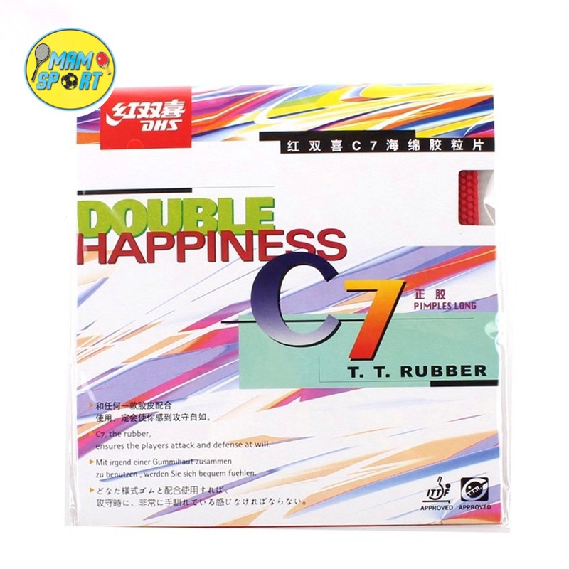 Karet Bat Pingpong Bintik Panjang DHS C7 1.0mm