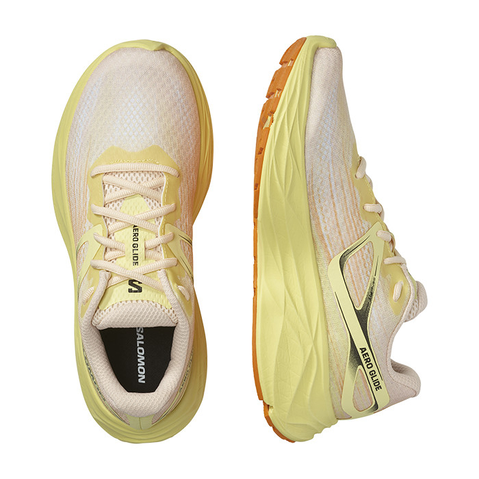 Sepatu Lari- SALOMON AERO GLIDE WOMEN - TENDER PEACH/YELLOW IRIS/WHITE