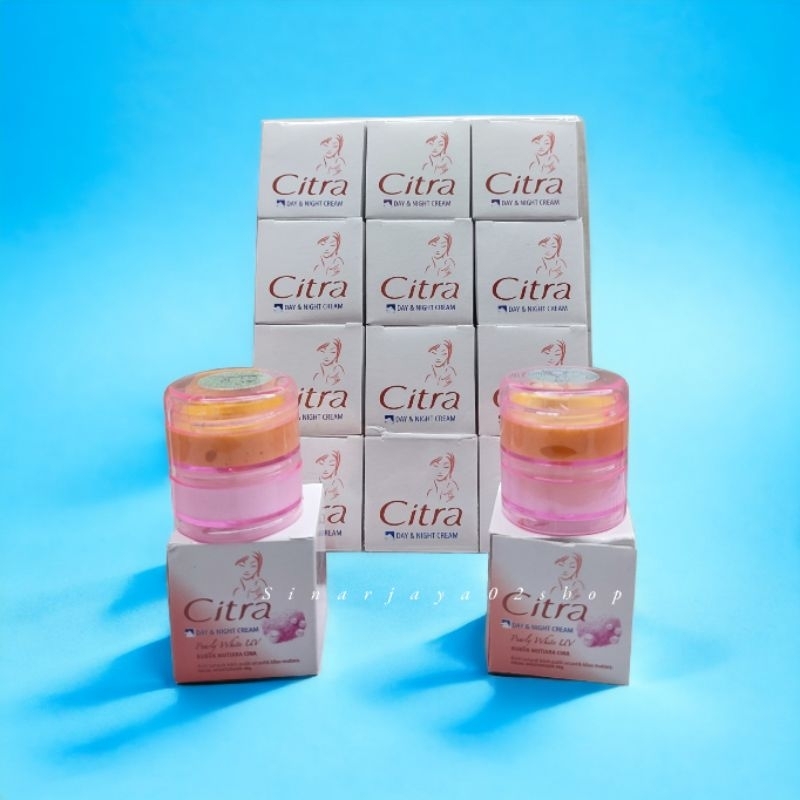 12 Pcs - CREAM CITRA susun SIANG DAN MALAM WHITENING CREM ORIGINAL