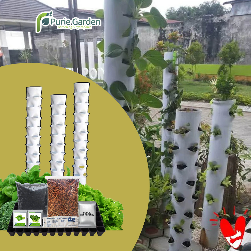 Portable Growing Tower 40 Lubang Tanam PG KDR