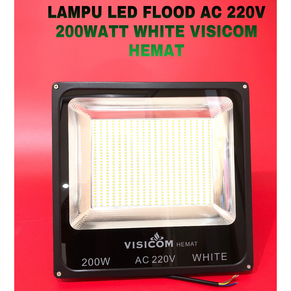 lampu sorot tembak / Lampu LED Flood Light AC 220V 200 Watt White Hemat Visicom