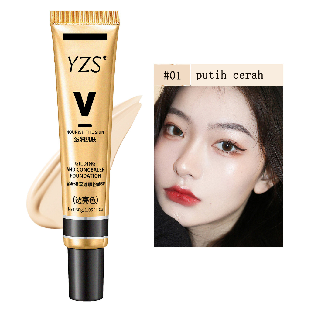 Yzs  Liquid Foundation Matte Velvet Concealer Kosmetik 30g Make Over Lasting Bb Cream Pemutih Wajah Invisible Cover Make Up Original