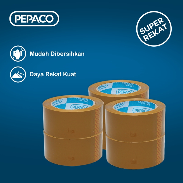 

PEPACO OPP TAPE, LAKBAN COKLAT, 2 INCH X 100 YARD, 1 SLOP, 6 ROLL