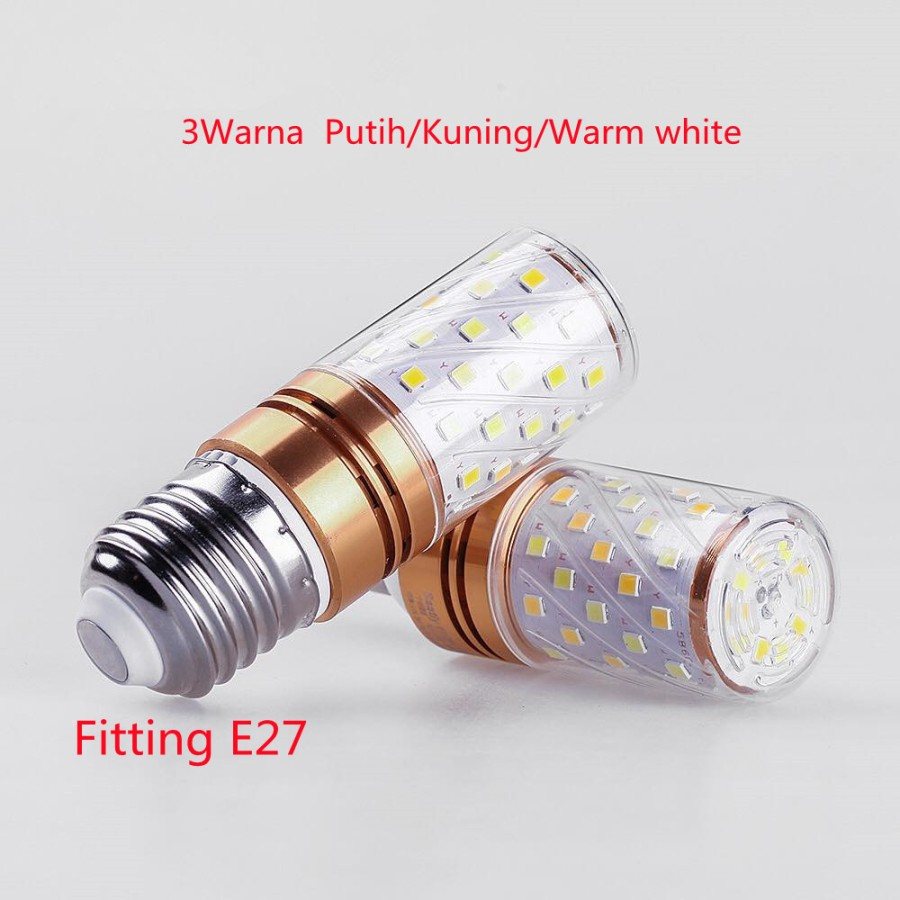 Lampu Jagung/Candle Led 3 Warna 12W Fitting E14 E27