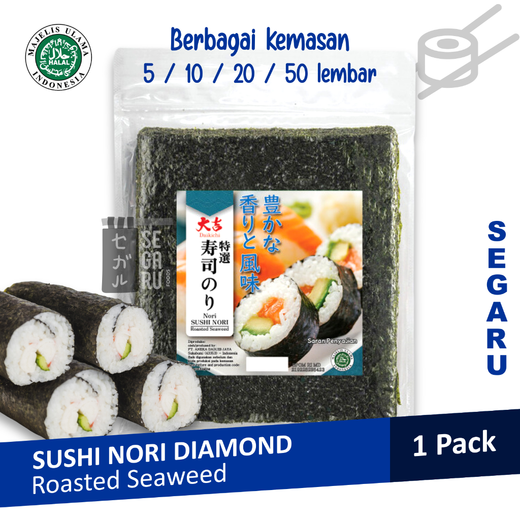 Sushi Nori Diamond Daikichi Seaweed Rumput Laut Panggang HALAL
