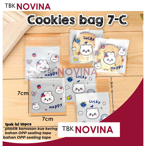 [10 PCS ] PLASTIK SEAL COOKIES BAG 7X7 / PLASTIK OPP SEAL / KANTONG PLASTIK OPP