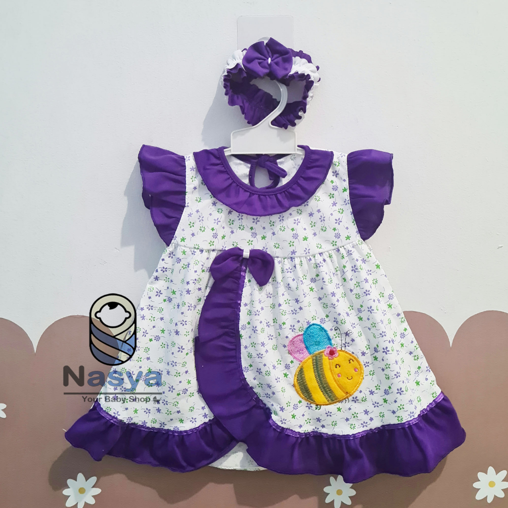 [P-072] Dress Bayi (0-6 bulan) Perempuan Motif Animal cartoon