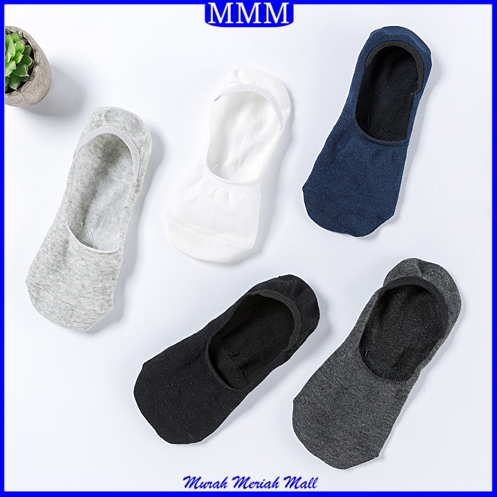 MMM Kaos Kaki Pendek Invisible Pria Wanita Kaos Kaki Flat shoes 6704 Hidden Socks Motif Polos Murah Import