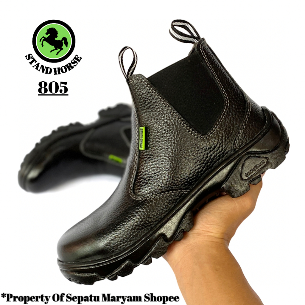 Sepatu Pria Safety Shoes Kulit Asli Sepatu Septy Ujung Besi Ori