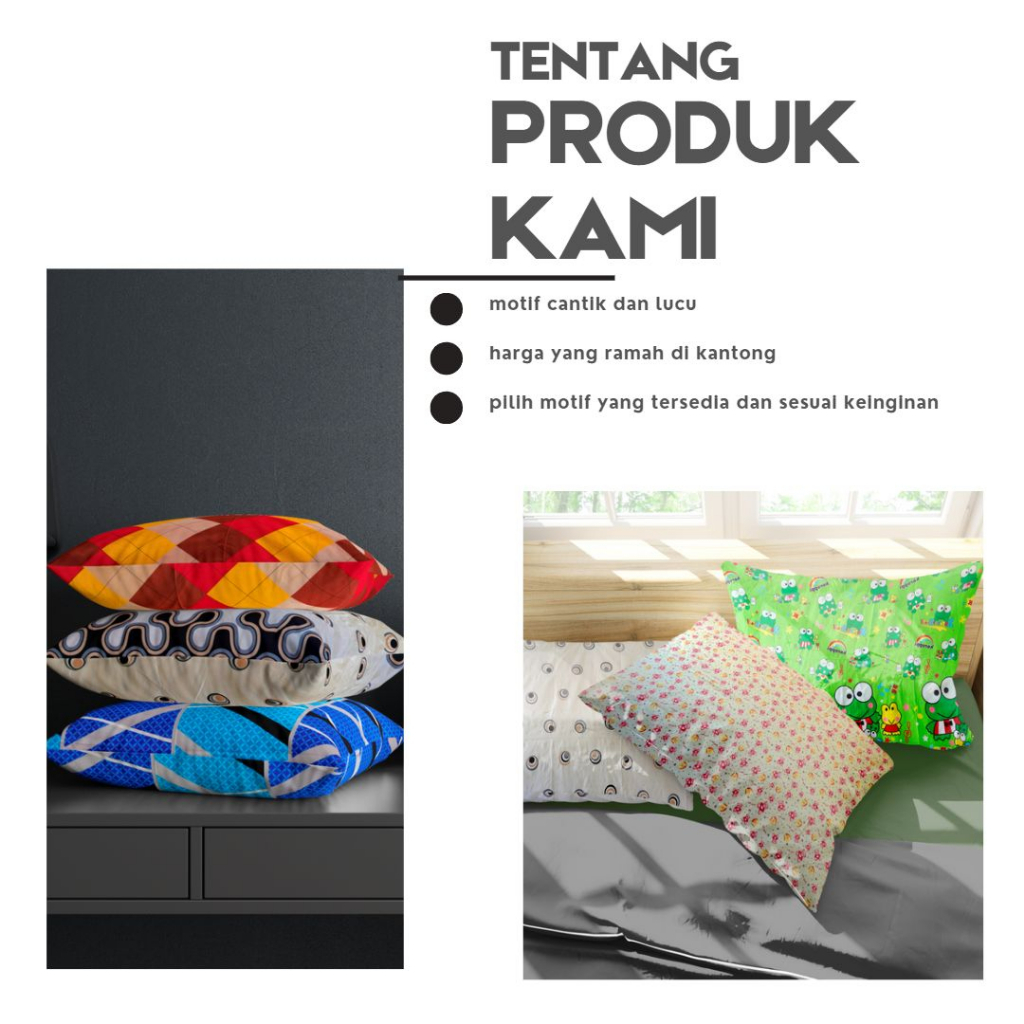 Sarung Bantal Dan Sarung Guling Motif Katun Disperse