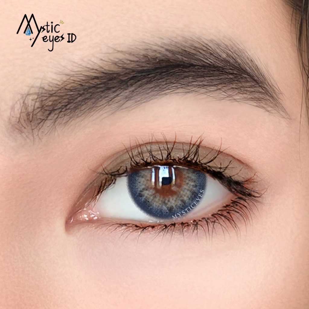 [✅COD] MYSTICEYES SOFTLENS DNA TAYLOR SERI BLUE GREY  LENSA KONTAK MINUS 0-8.00 14.0 MM