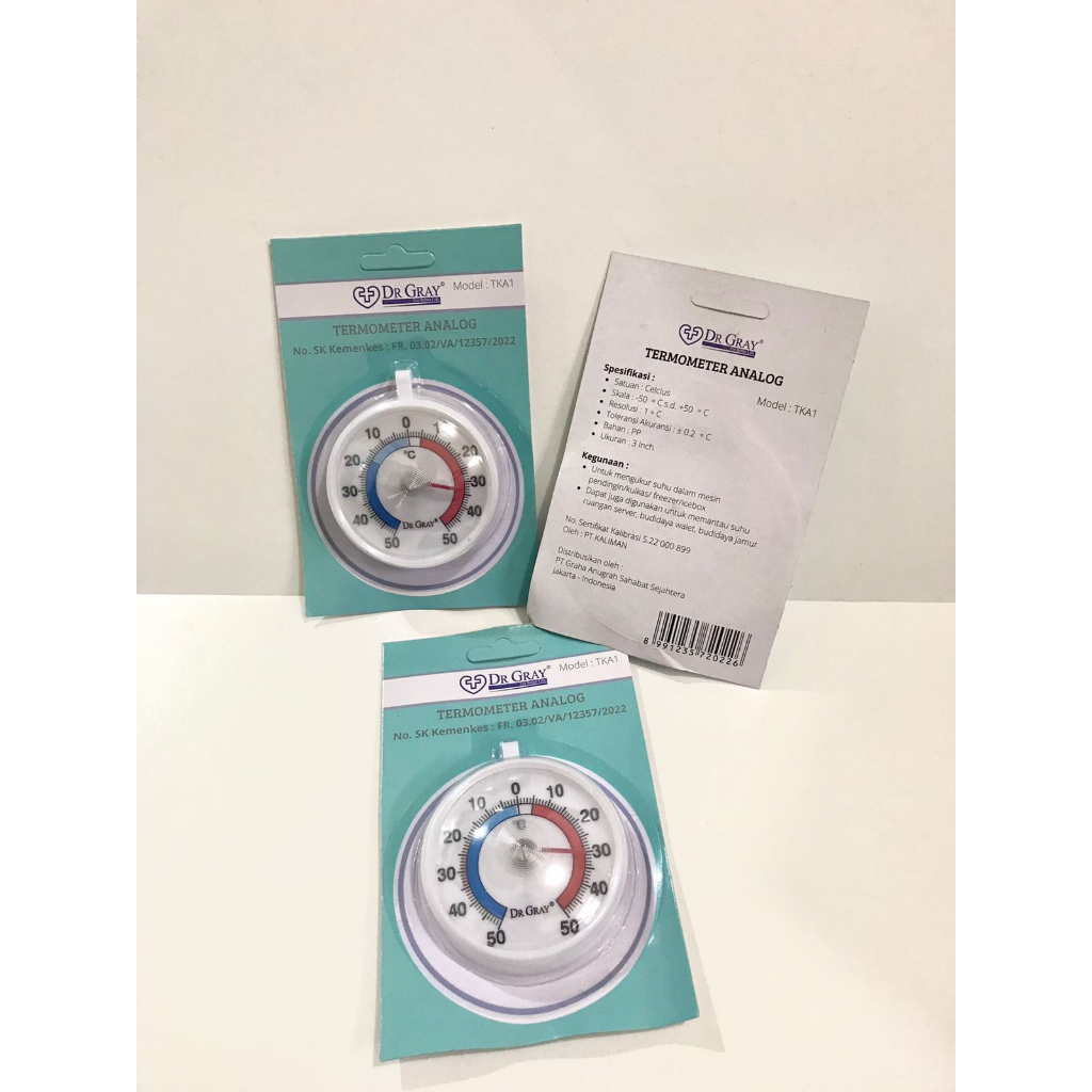 Termometer Gantung Termometer Kulkas Freezer Analog 3 inch -50 sd 50 Merk DR.GRAY- TKA1