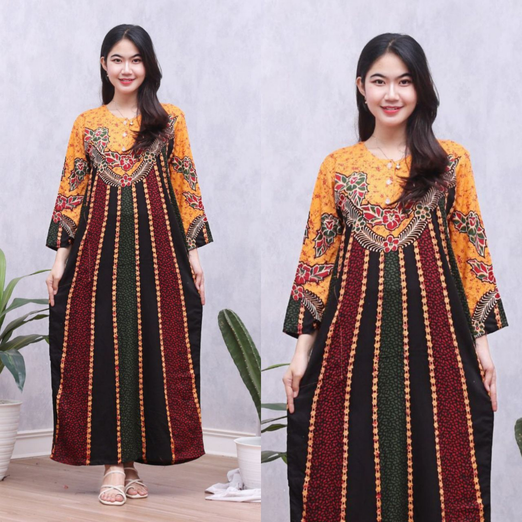 Jinja Parsela Dress Daster Panjang Nyaman Kekinian Bumil Busui Friendly 2J-0015