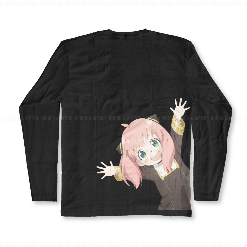 Longsleeve Anya Big Black Anime Manga SPY X FAMILY Premium Unisex