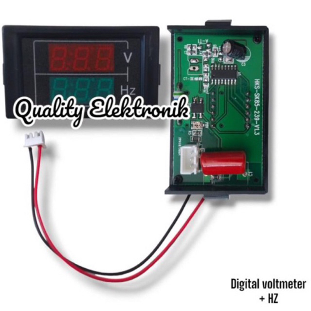 DIGITAL VOLTMETER + AMPERE + HZ ALAT UKUR VOLT