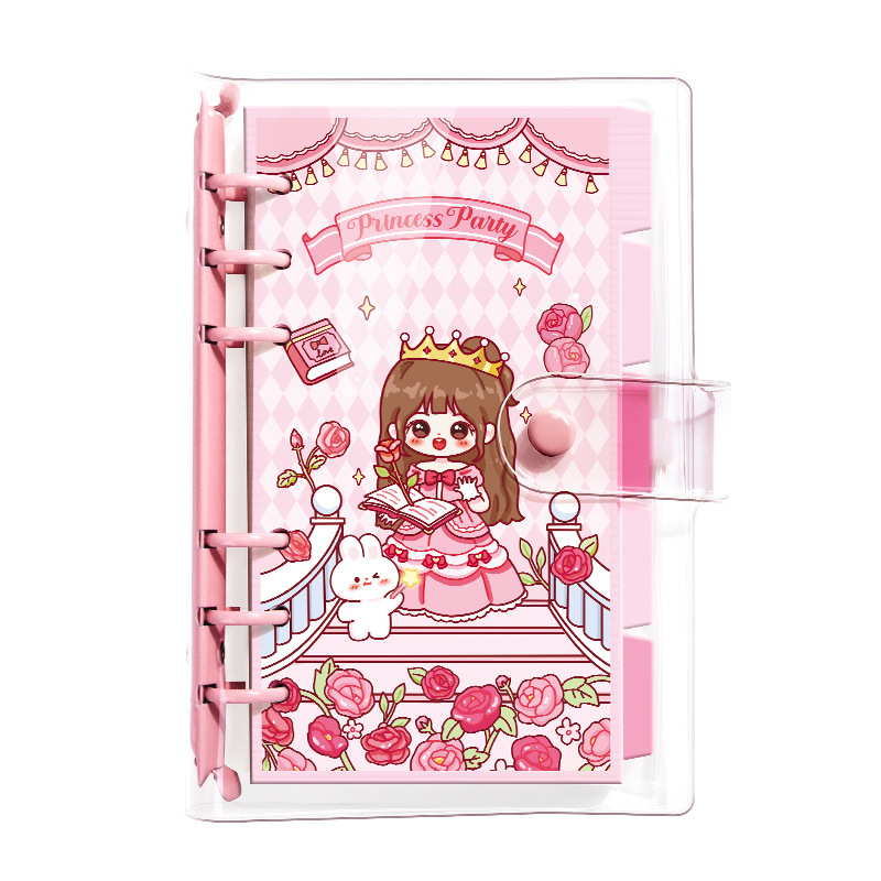 

MilL Buku Binder A6 Aesthetic Buku Tulis Karakter Lucu Spiral Notebook Loose-Leaf Cute Korea Buku