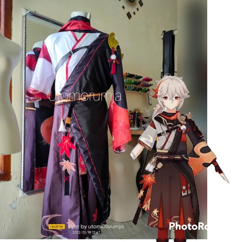 utomorumja kostum cosplay genshin impact kazuha