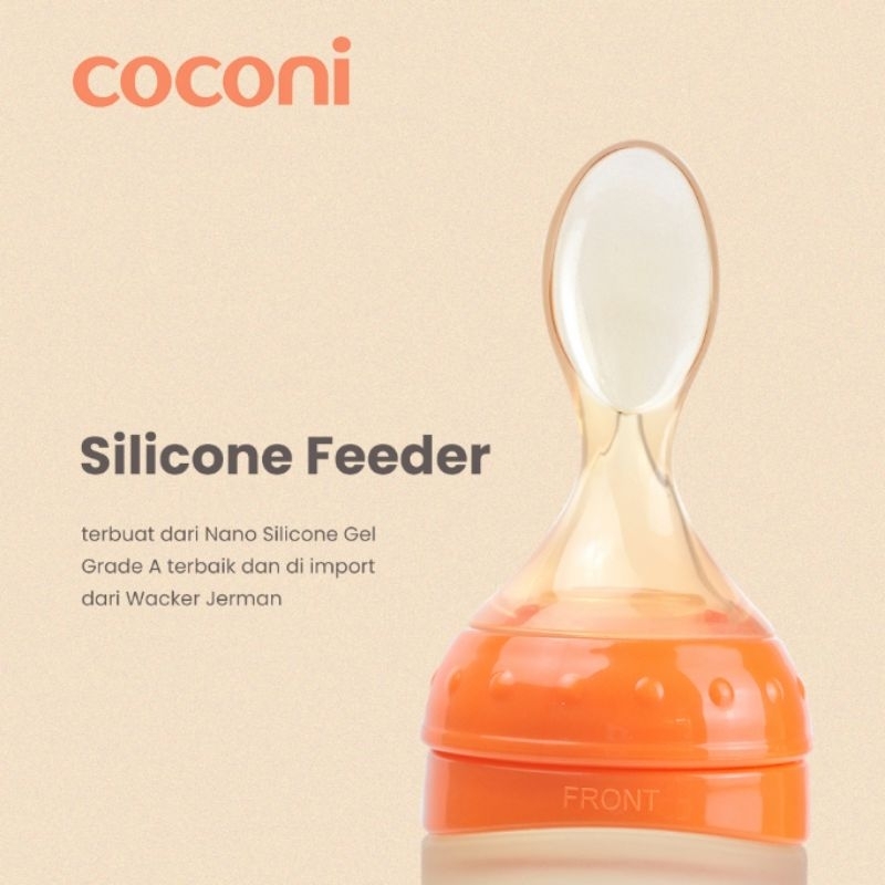 Coconi Silicone Baby Feeder Spoon / Sendok Botol Makan Bayi MPASI Food Grade 120ml