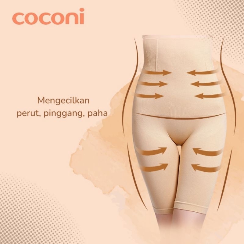 Coconi Highwaist Tummy Tuck Shaper Pants / Celana Korset Wanita Seamless Sliming Corset Shapewear size M/L