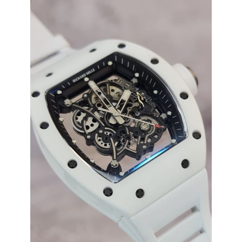 Jam tangan RM055 White Ceramic Bubba Watson BBR Factory Automatic Swiss fullset