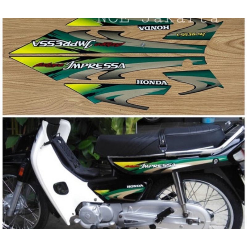 stiker list body Astrea grand impresa hijau stripingg body grand impresa ssbit