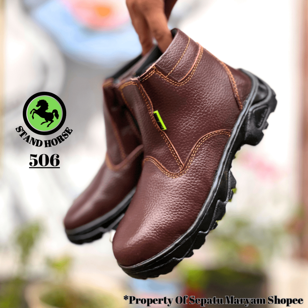 Sepatu Kerja Safety Kitchen Ujung Besi Safety Shoes Ori Kulit Asli Sepatu Septy Tambang Lapangan SNI