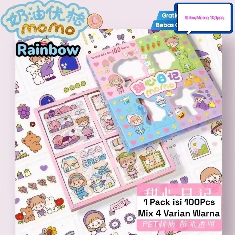

STICKER WATERPROOF STIKER MOMO STIKER DIY VIRAL KOREA PER BOX