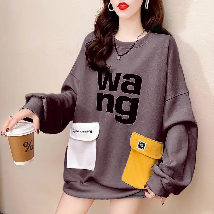 Sweater Oversize - Wang Pocket Sweater Oblong Wanita Oversize - sweatshirt