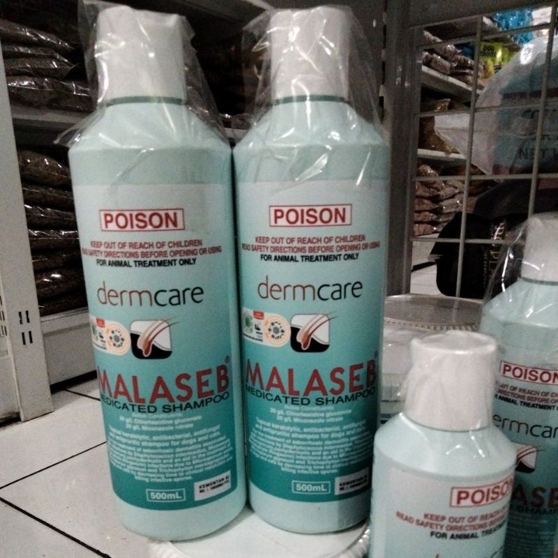 Poison dermcare Shampo Malaseb 500 ml Shampo hewan Malaseb  500 ml