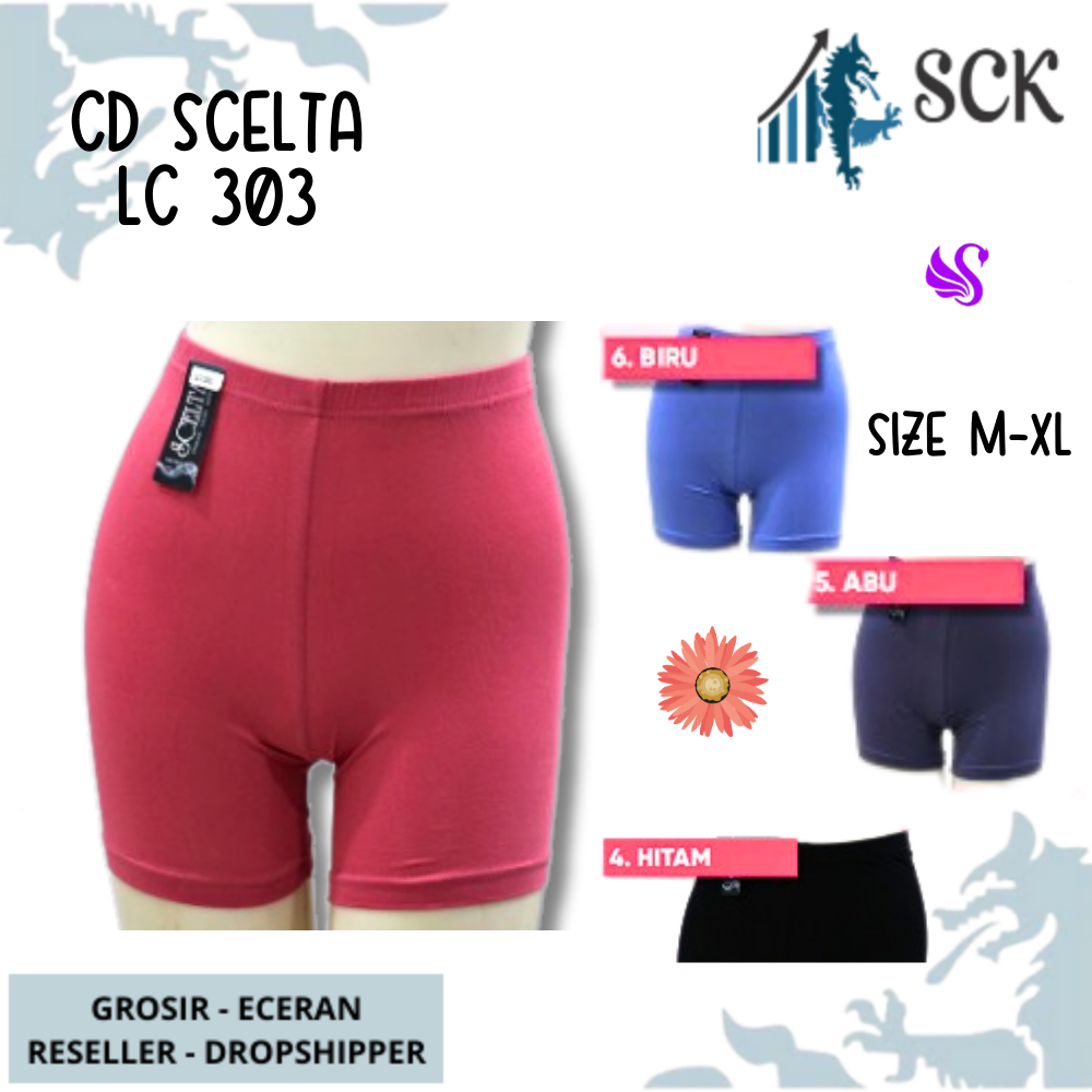 Celana Scelta Hamil Street 303 Halus Premium | Celana Strit Scelta LD 303 | Short Grape 303 Wanita