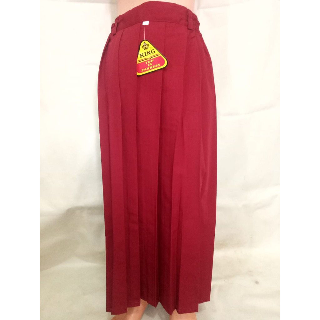 Rok Rempel Panjang Merah Rok Sekolah SD