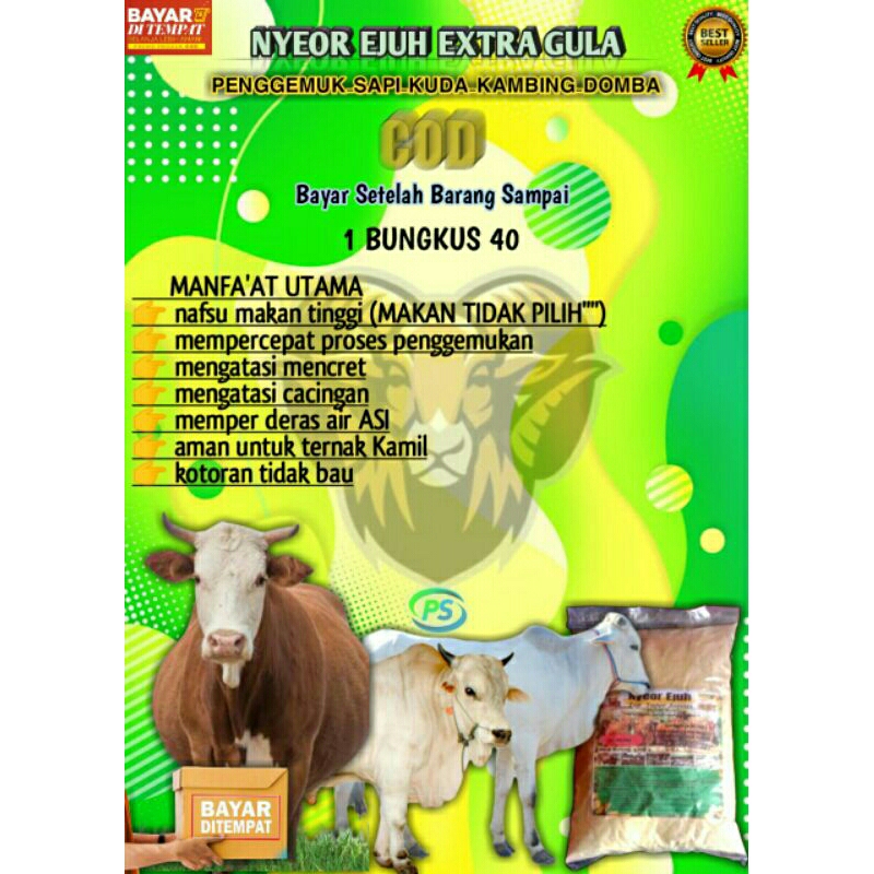 

vitamin herbal nyeor ejuh ,penggemuk sapi ( beli 5 gratis 1 )