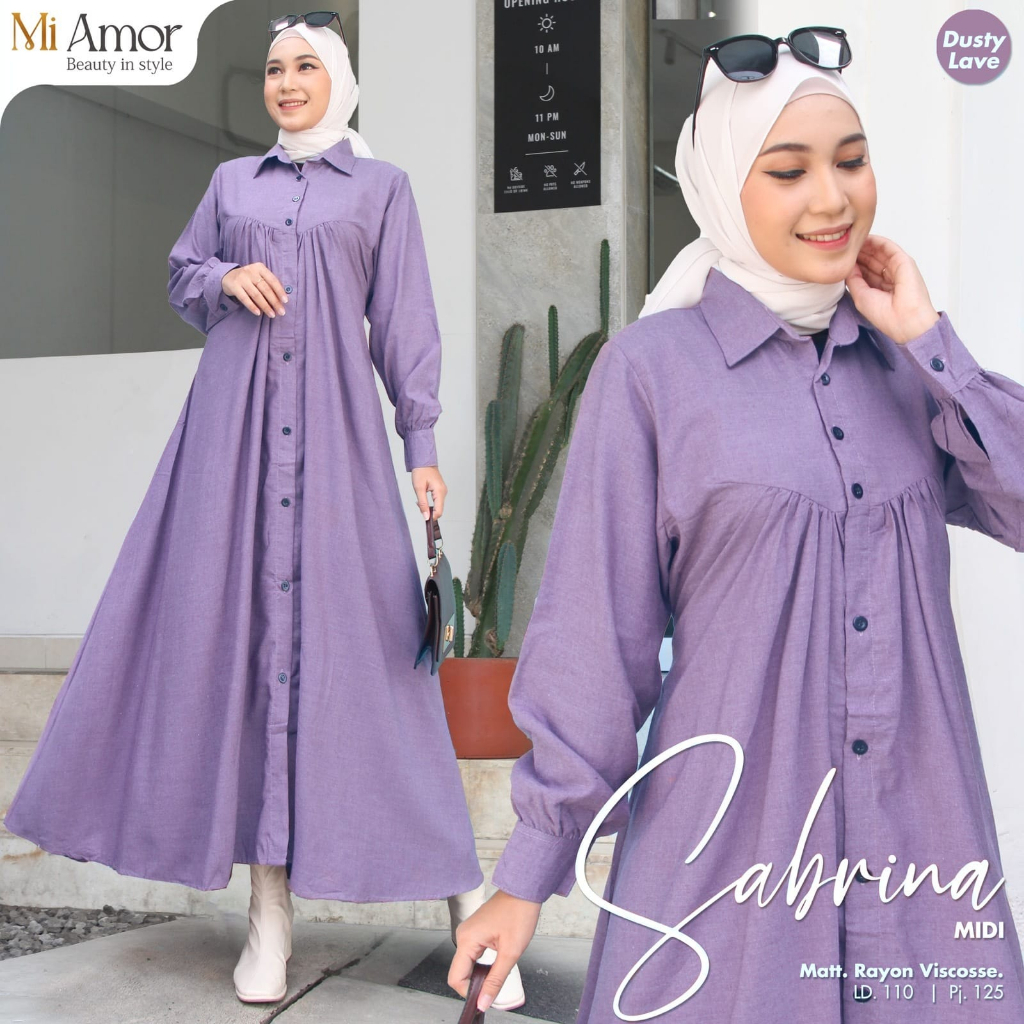 Sabrina Dress Gamis Muslim Original Produk By Mi Amor