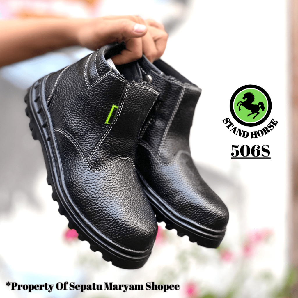 Sepatu Safety Zipper Pria Ujung Besi Sepatu Septi Resleting Murah Safety Boots Septy Sefty Bisa COD