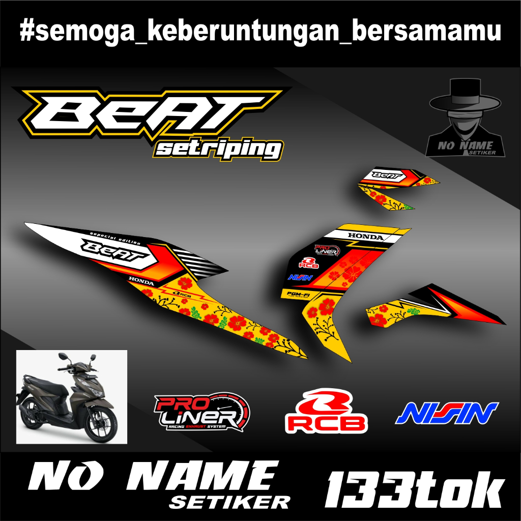 Stiker striping Beat deluxe New 2020 2021 (133tok) List Variasi sticker