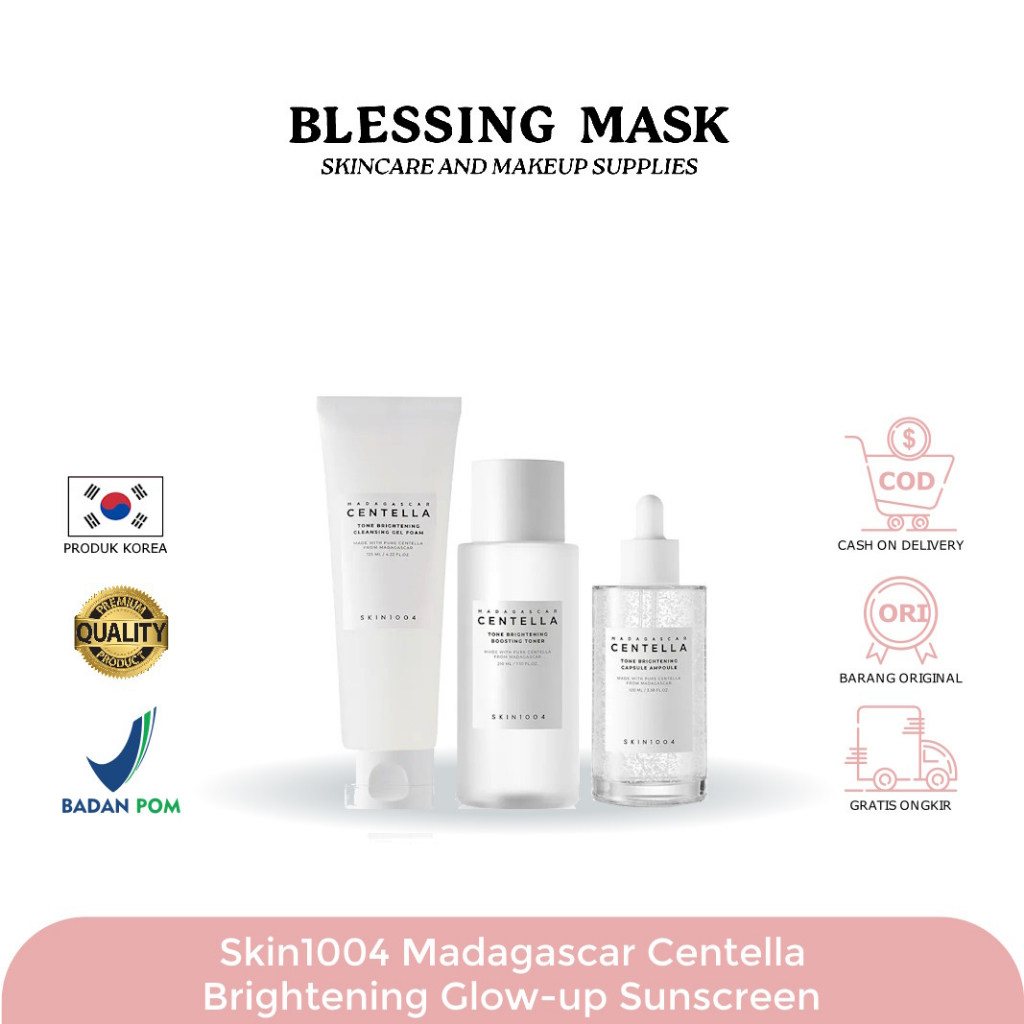 SKIN1004 Madagascar Centella Tone Brightening Tone-Up Sunscreen | Cleansing Gel Foam | Boosting Tone