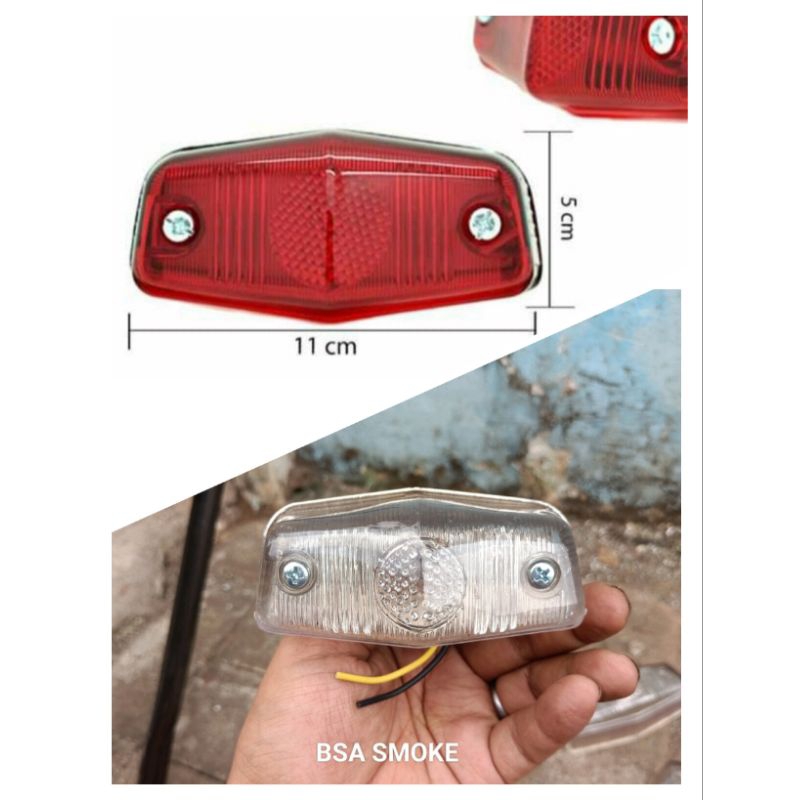 STOPLAMP BSA SMOKE CB /LAMPU BELAKANG BSA KSM MERAH