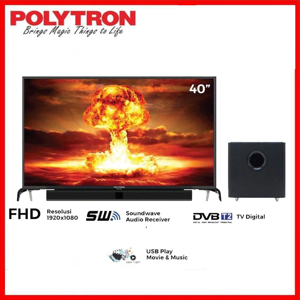 POLYTRON LED TV [32INCH] DIGITAL TV CINEMAX SOUNDBAR