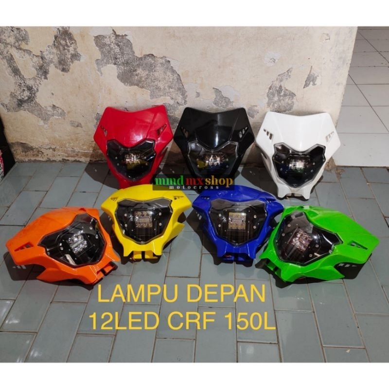 Headlamp crf 150l 12 led Reflektor batok lampu depan crf 150 l led 12 mata