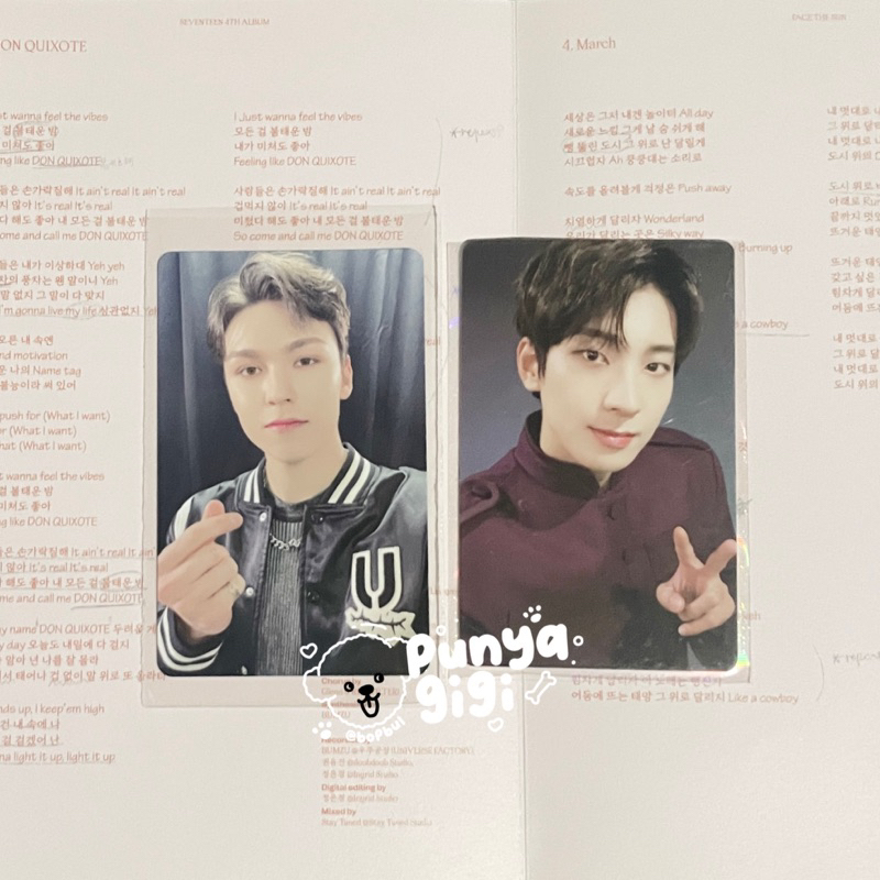 Photocard SEVENTEEN Memory Book Caratland 2021 2022 Wonwoo Vernon Carland Membook