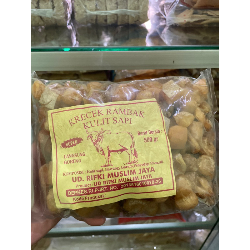 

PALING MURAH!! Kerupuk Mentah Rambak Krecek Kotak 500gr