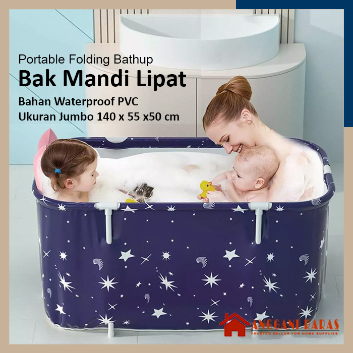 Bak Air Spa Bak Mandi Lipat Portable Untuk Dewasa dan Anak Bayi Baby Ukuran Besar Jumbo