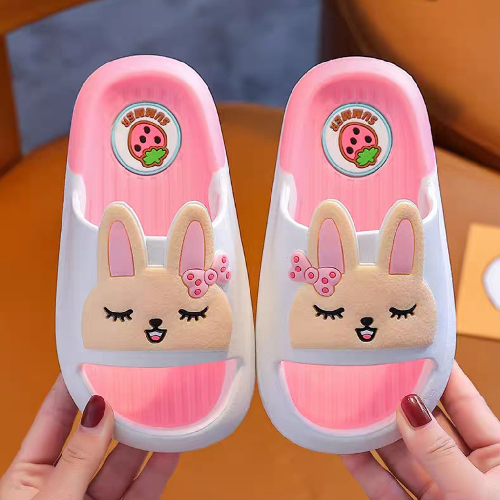 PROMO 12.12 PUNCAK Okaybaby B289 Sandal Slop rabbit Import Anak Perempuan Lucu Fashion Model Kekinian Sendal Casual