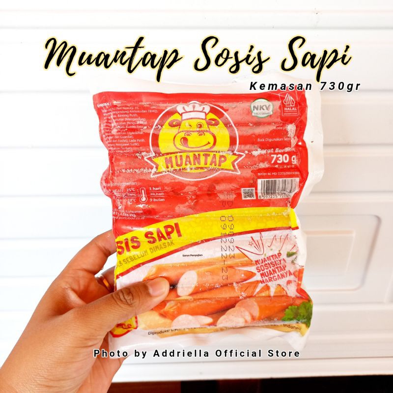 

ADDRIELLA Muantap Sosis Sapi 730gr | Muantap/Frozenfood/Frozenfood Murah