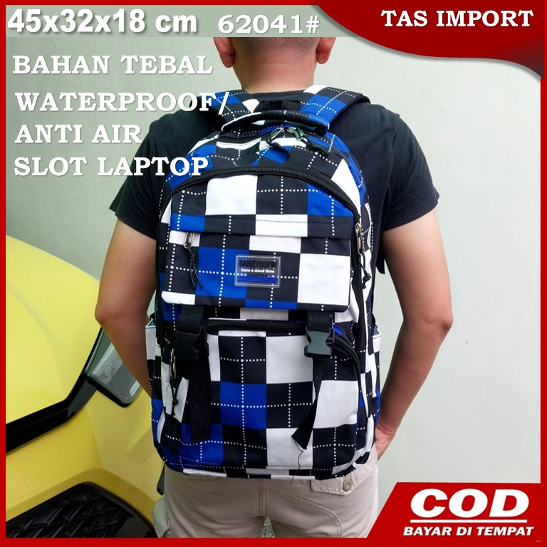 Tas Ransel Sekolah anak Laki Laki Pria Cowok Sd Smp Sma Kuliah Kerja Traveling Import Original Bahan