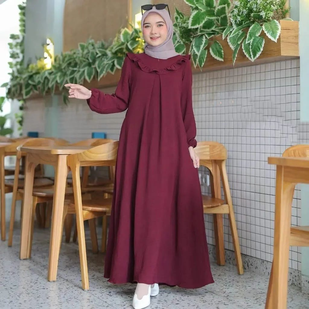 [COD] Hashiva - Pakaian Muslim Wanita Gamis Terhits Nana Dress